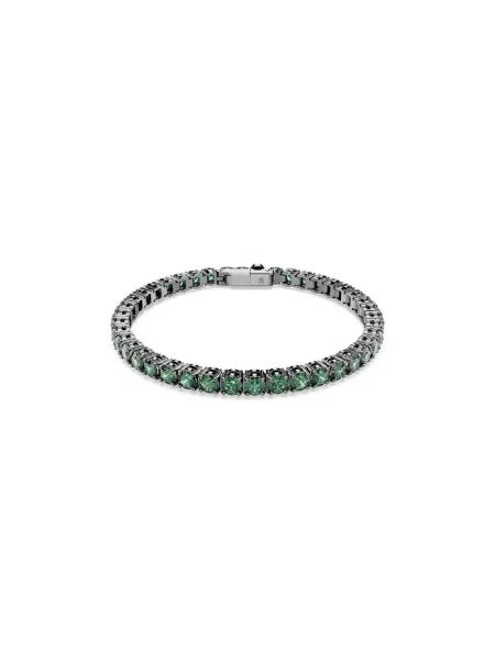 Bransoletka Swarovski do tenisa zielona