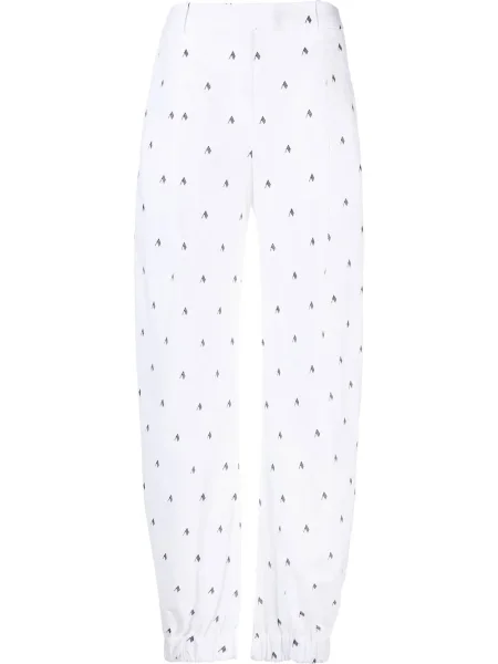 Pantaloni The Attico cu imagine alb
