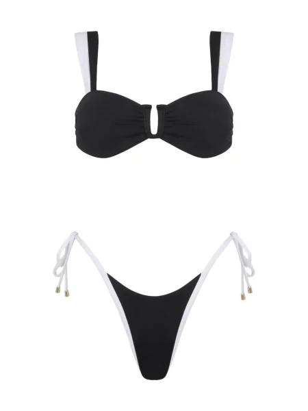 Acuarela Brand Bikiny Royale U Bikini Set Tie side' čierna