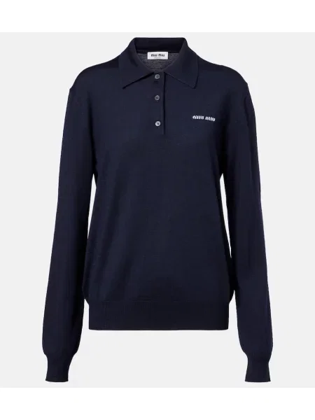 Sweter Miu Miu wełniany niebieski