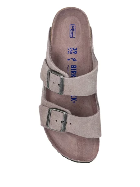 Sandale Birkenstock din piele de căprioară gri