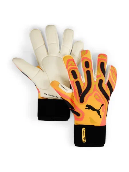 PUMA Športne rokavice Ultra Ultimate rumena / roza / črna bela