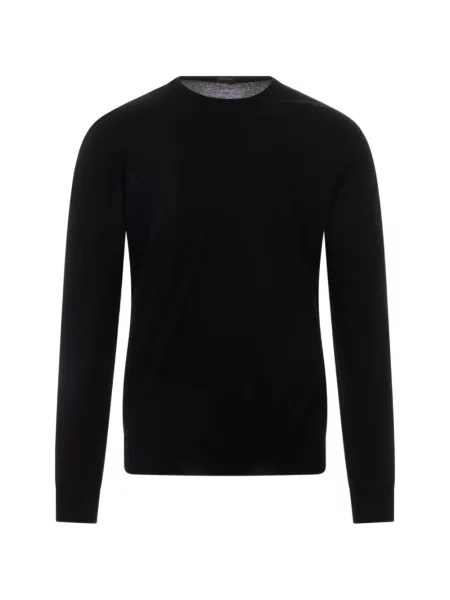 Pulover Kiton cu decolteu rotund negru