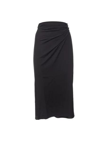 Spódnica midi Weekend Max Mara asymetryczna do kolan czarna