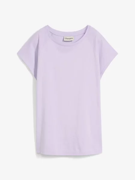 T-shirt z czystej bawełny organicznej fioletowa
