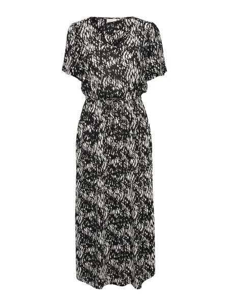 Kaffe Rochie Amber negru alb