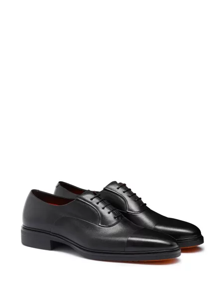 Oxford Santoni din piele negru