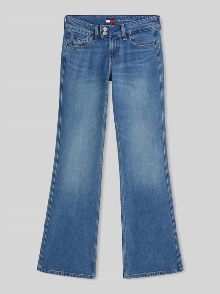 Jeansy z szerokimi nogawkami z mieszanka bawełny Tommy Jeans niebieskie