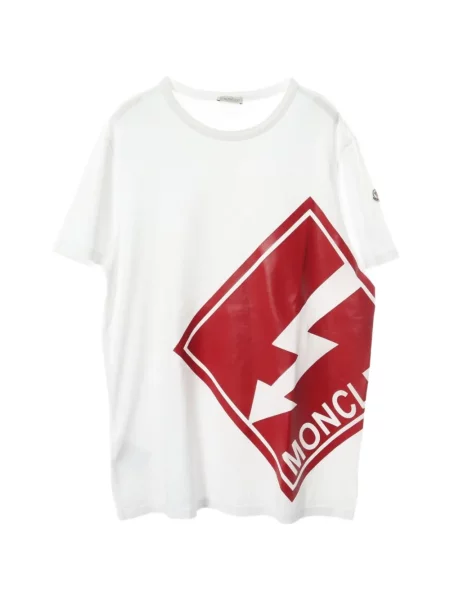 Tricou Moncler cu imagine alb
