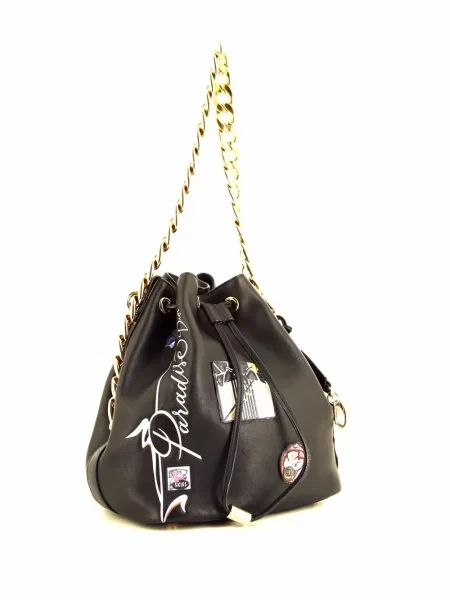 Bucket kabelka Christian Dior Pre-owned se záplatami černá