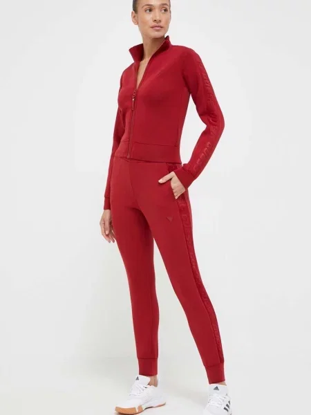 Spodnji del trenirke Guess rdeča