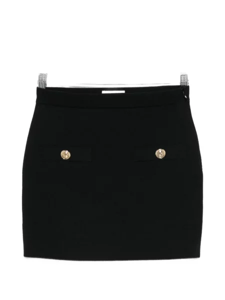 Fusta mini Balmain tricotate negru