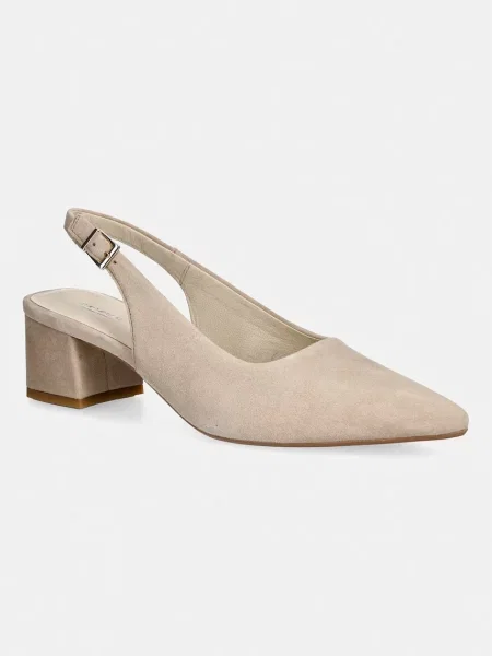 Pantofi cu toc Vagabond Shoemakers din nubuc bej