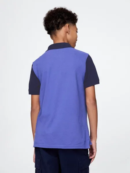 Tricou polo copii Gap albastru