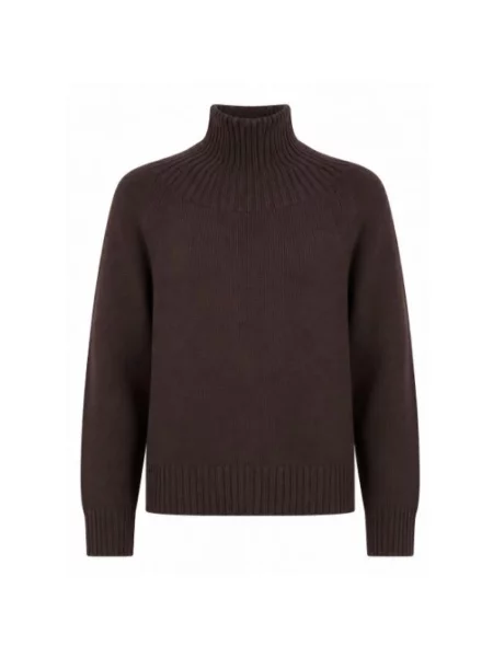 Sweter z golfem Michael Kors wełniany brązowy