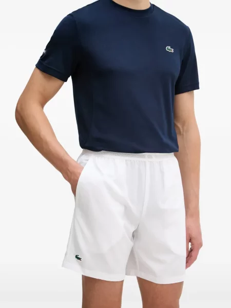 Tenisz rövidnadrág Lacoste autogrammal fehér