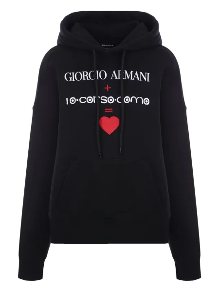 Hanorac cu glugă Giorgio Armani negru