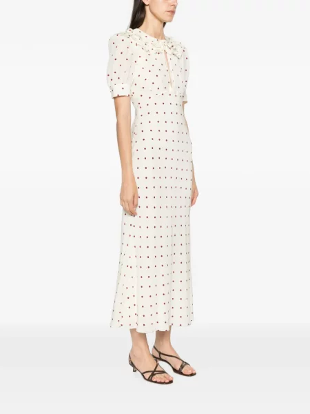 Rochie midi Alessandra Rich cu buline cu volane