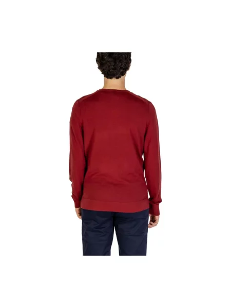 Sweter Calvin Klein Jeans wełniany z okrągłym dekoltem niebieski