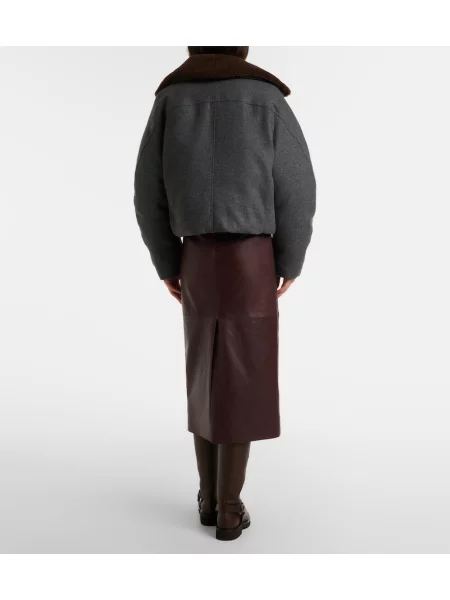 Fustă din piele Brunello Cucinelli
