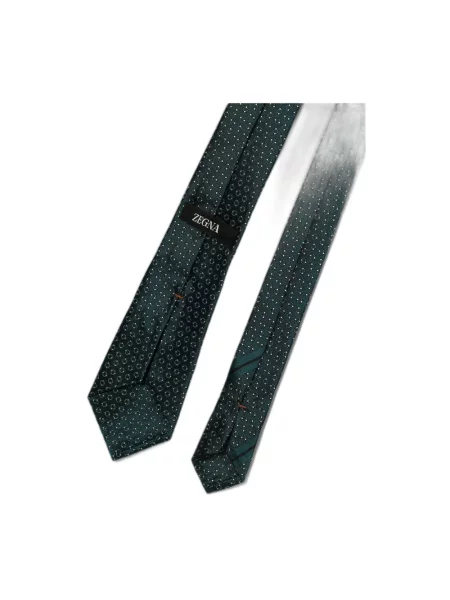 Krawat Zegna żakardowy zielony
