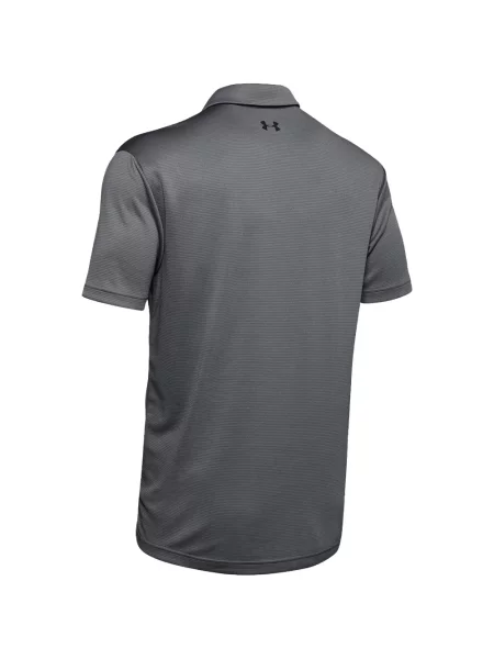 Tricou polo Under Armour cu autograf gri
