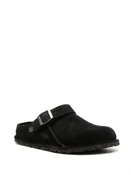 Saboți Birkenstock din piele de căprioară negru