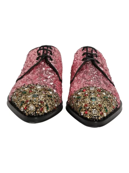 Derby Dolce And Gabbana skórzany różowy