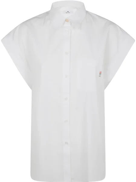 Cămașă Ps Paul Smith fără mâneci alb
