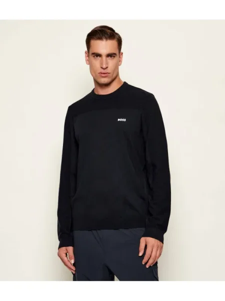 BOSS Pulover Momentum-X CN Bleumarin verde