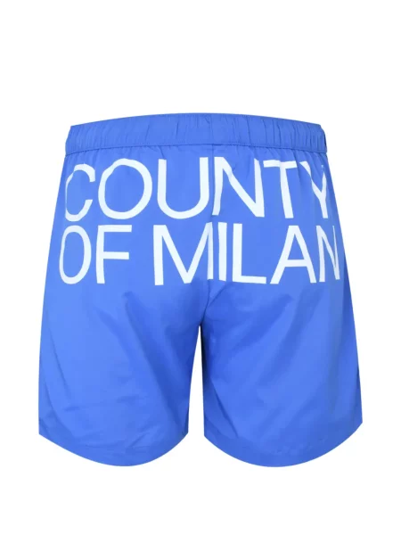 Шорти County Of Milan с принт с връзки синьо
