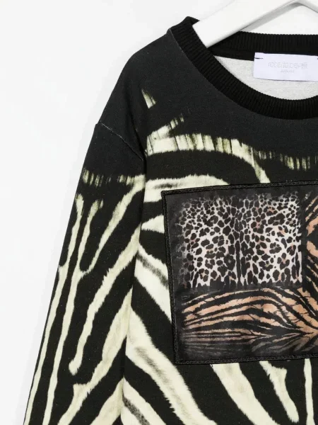 Bluza nierozpinana dziecięca Roberto Cavalli czarna