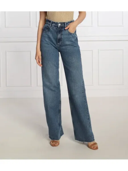 BOSS BLACK Blugi MODERN WIDE | Boyfriend fit negru