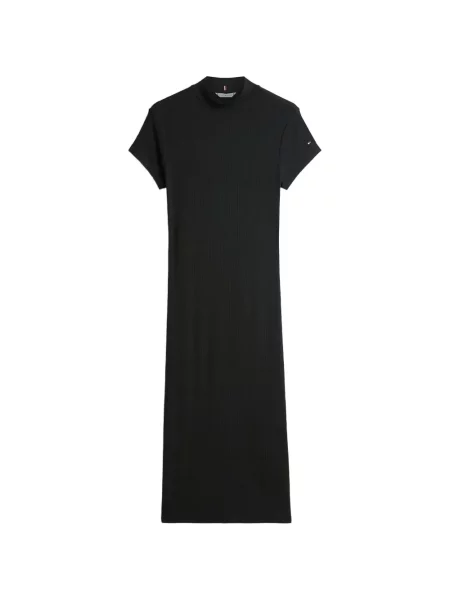 Rochie midi Tommy Hilfiger până la genunchi de costum negru