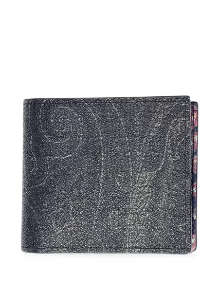 Portofel Etro cu imagine cu model paisley negru