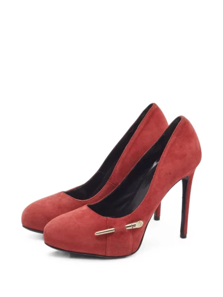 Pantofi cu toc Loriblu din piele de căprioară cu platformă roșu