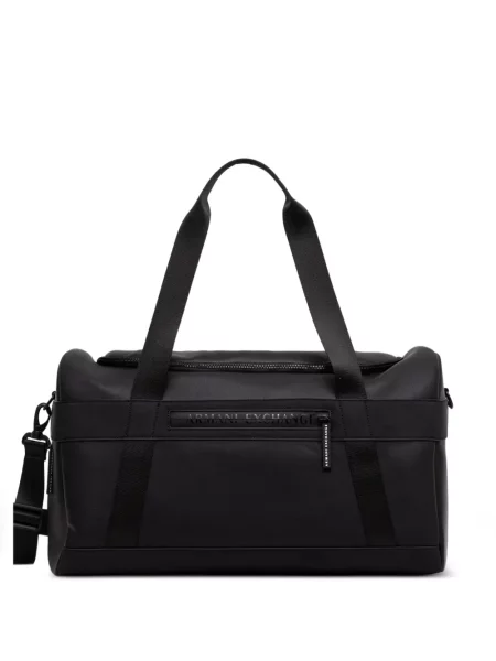 Geantă Armani Exchange cu autograf negru