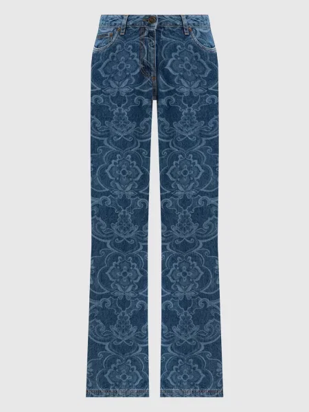 Брюки Etro с принтом синие