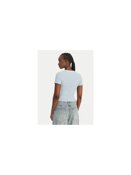 Guess Jeans T-shirt Svijetloplava Slim Fit plava