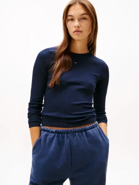 Tommy Jeans Tričko ESSENTIAL námornícka modrá čierna
