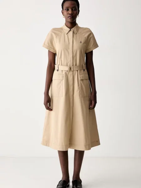 Tommy Hilfiger rochie evazată cu bej