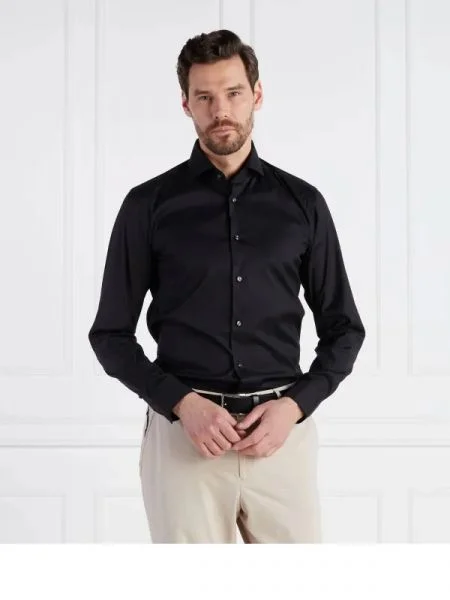 BOSS BLACK Cămașă negru