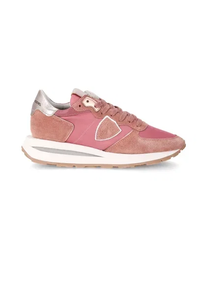 Buty do biegania Philippe Model zamszowe do biegania różowe