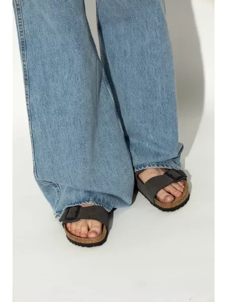 Semišové sandály Birkenstock šedé