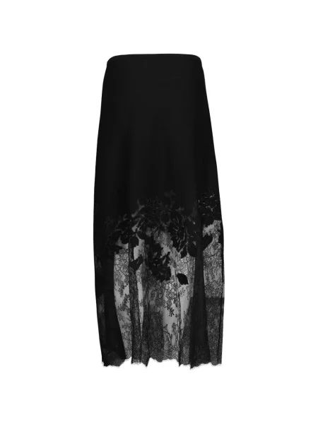 Fustă midi Ulla Johnson din dantelă negru