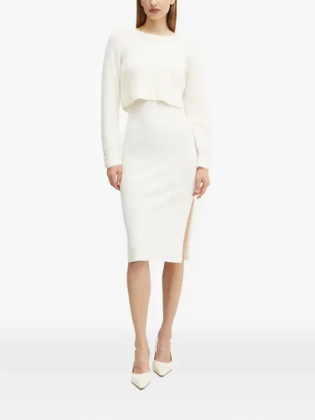 Rochie midi Morgan până la genunchi de costum cu nervuri