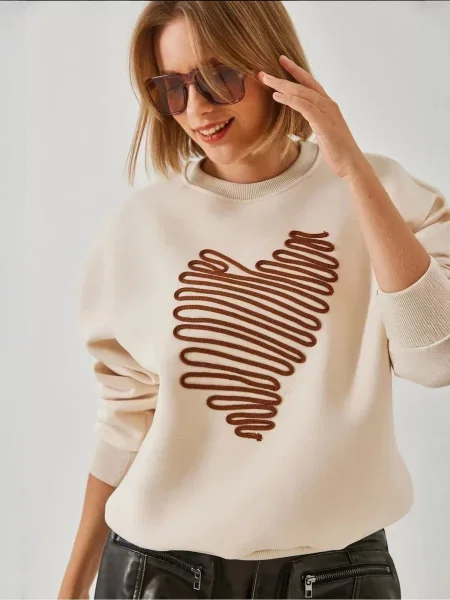 Bianco Lucci Tréning póló Sweatshirts' bézs