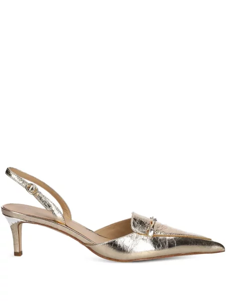 Кожено портмоне Michael Michael Kors с връзки с принт кафяво