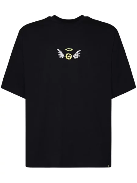 Тениска Barrow с принт черно