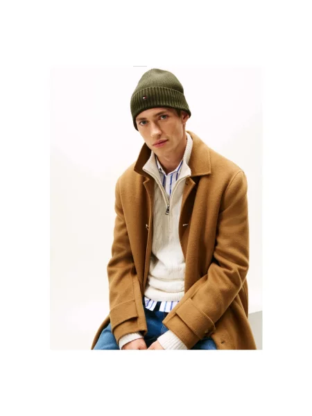Czapka Tommy Hilfiger wełniana zielona